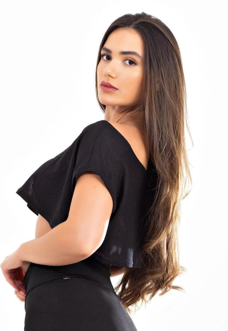 Blusa Feminina e Cropped Preto