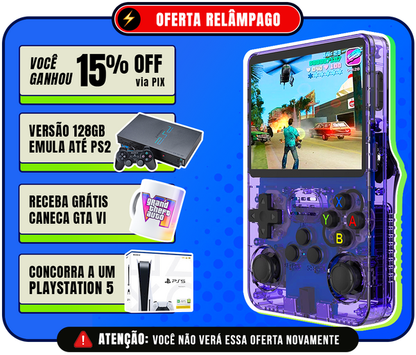 CONSOLE R36S™ - 21.500 JOGOS DE 20 + CONSOLE [180 DIAS DE GARANTIA] ÚLTIMAS UNIDADES!