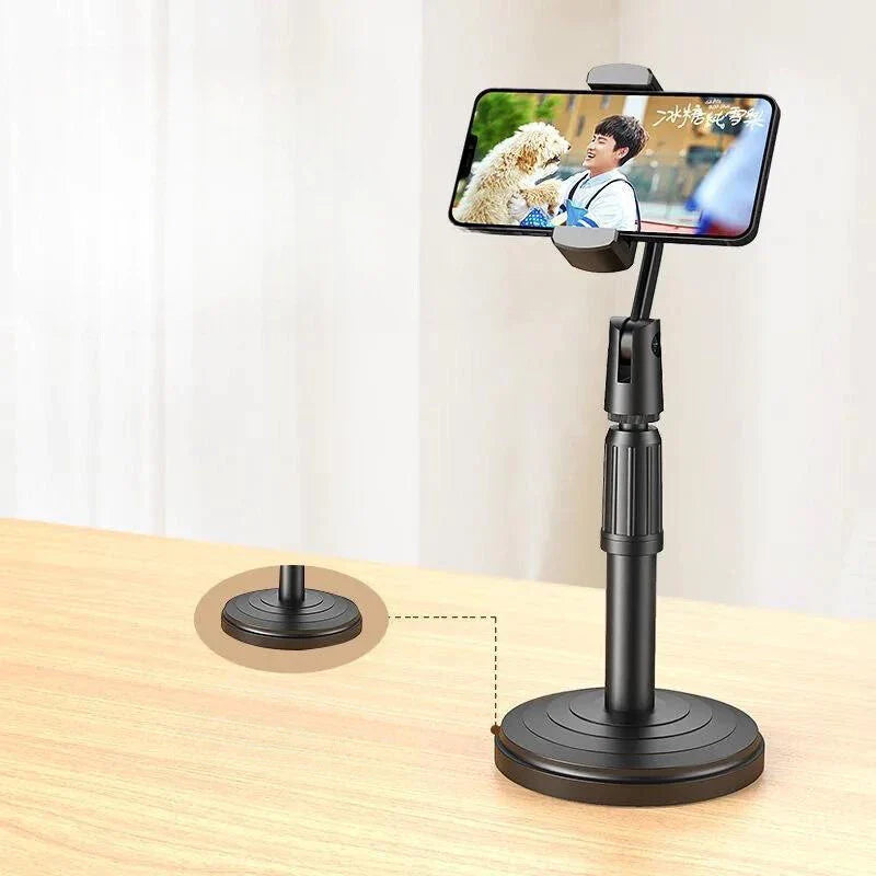 Suporte Tripé Para Mesa Com  Mini Pedestal Ajustável 360° Ideal Para Gravação de Videos