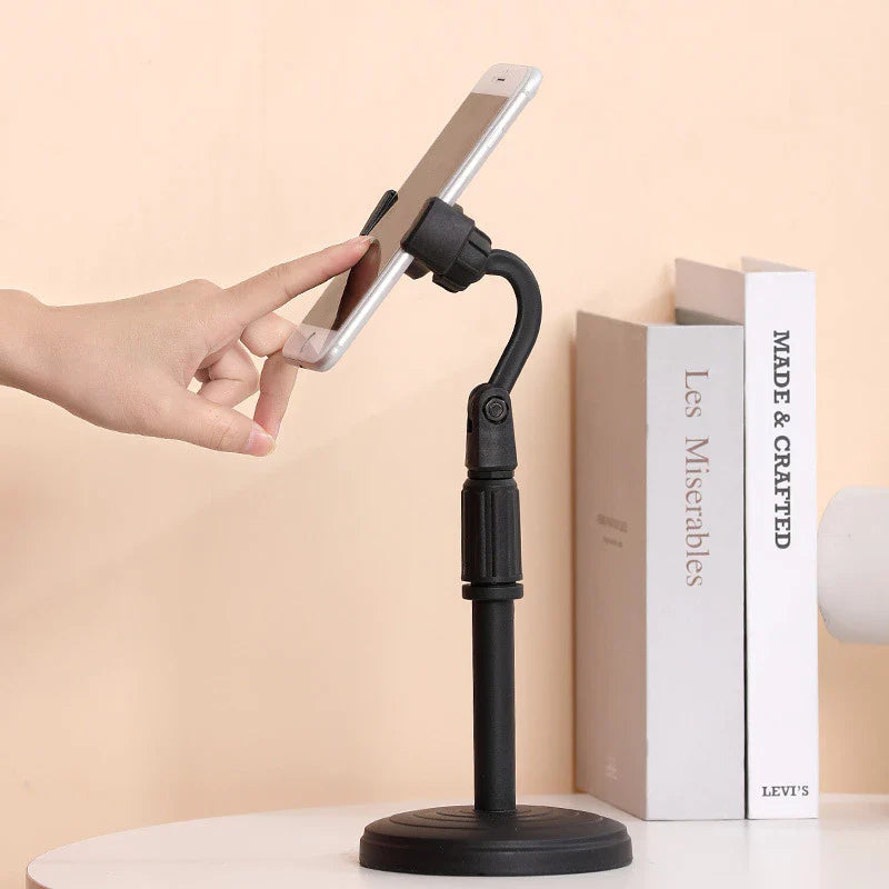 Suporte Tripé Para Mesa Com  Mini Pedestal Ajustável 360° Ideal Para Gravação de Videos