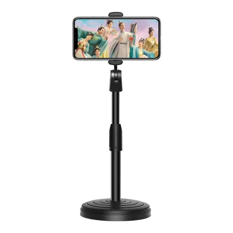 Suporte Tripé Para Mesa Com  Mini Pedestal Ajustável 360° Ideal Para Gravação de Videos