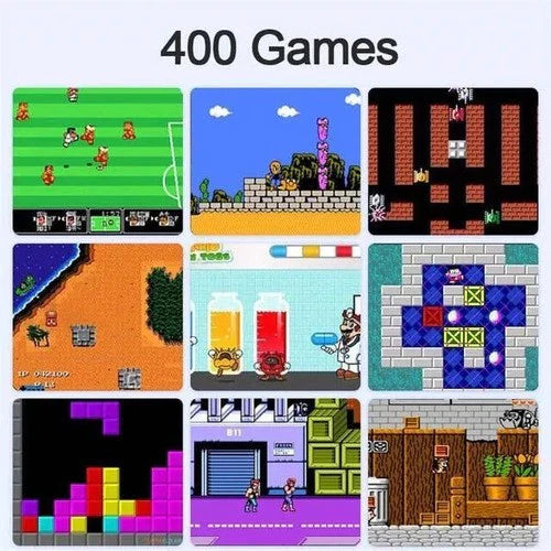 Mini Vídeo Game Clássico 400 Jogos Mini 2 Player Com Controle