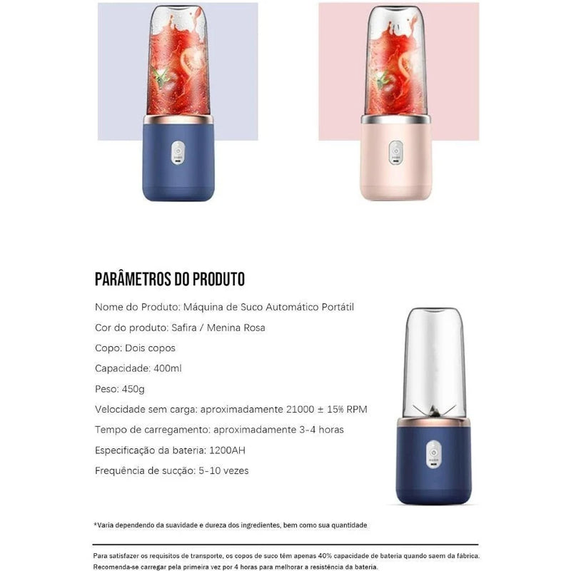 Mini Liquidificador Portátil 400ML