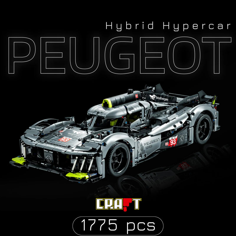 Peugeot 9x8 - LeMan Hybrid Hypercar (1775 peças)