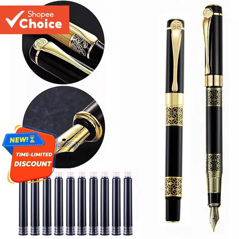 1 + 10 Peças Conjunto De Caneta De Metal