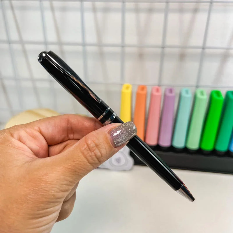 Caneta Esferográfica Luxo Retrátil Executivo Recarregável
