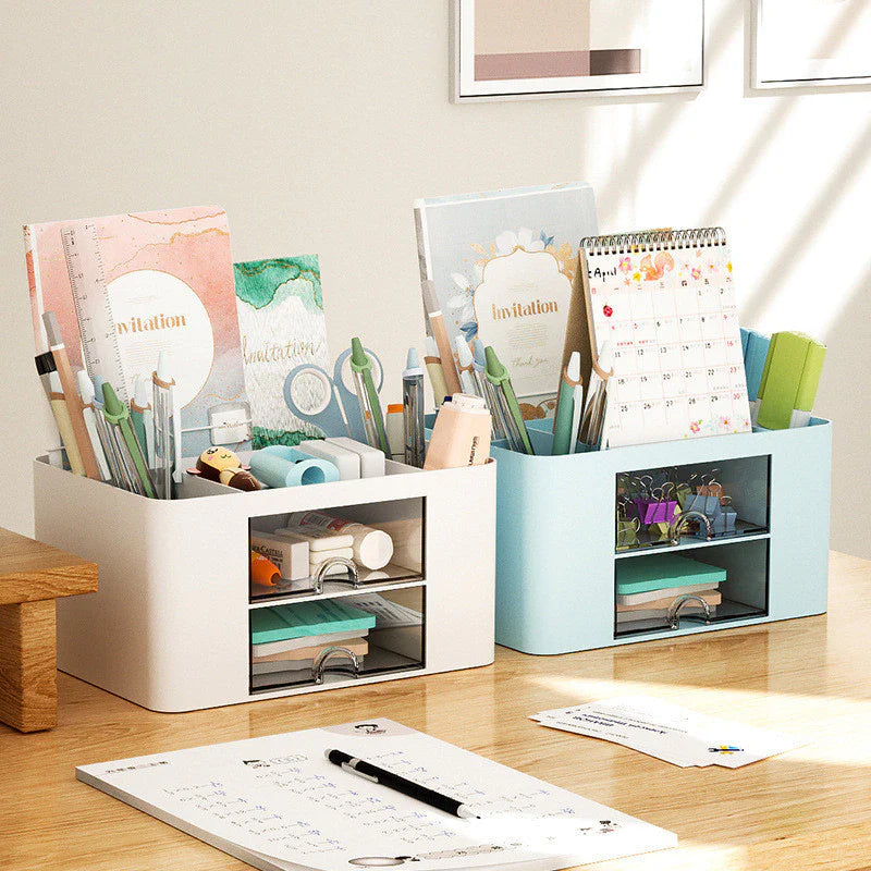 Organizador Mesa Coelho Porta Treco Caneta Gaveta/Maquiagem Escritório Multiuso