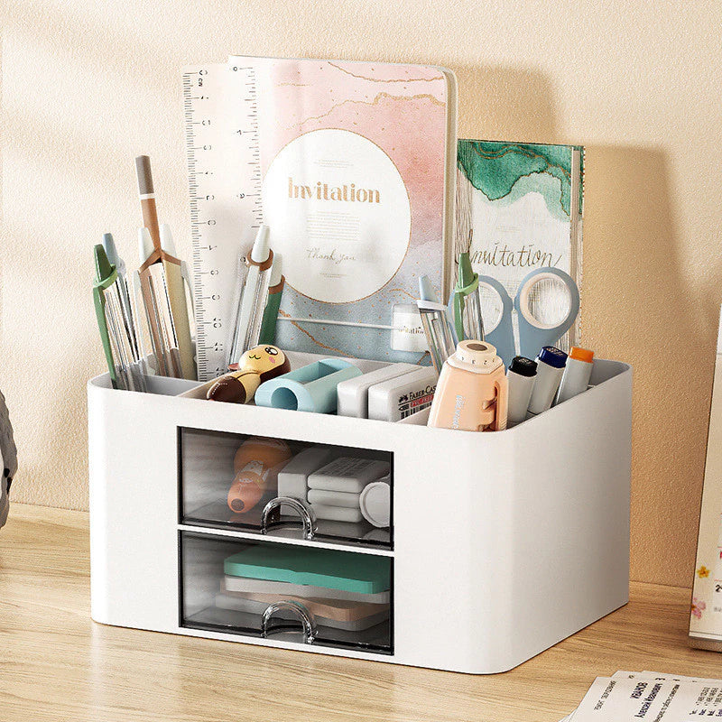 Organizador Mesa Coelho Porta Treco Caneta Gaveta/Maquiagem Escritório Multiuso