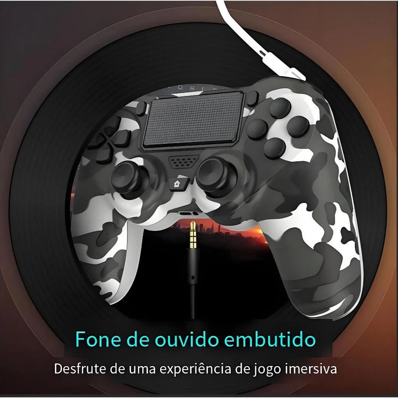 Kit 2 Controle Sem fio Ps4 Joystick Playstation Dualshock 4 Opcional  Camuflagem